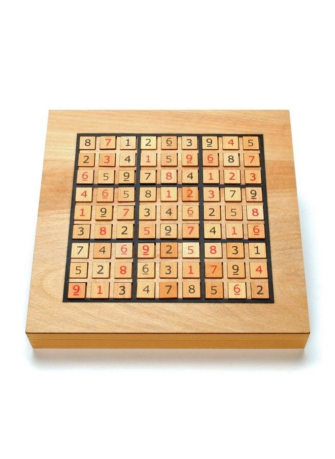 WE Games Wooden Sudoku Puzzle Board Game With Number & Thinking Tiles 11 In  - Image 3