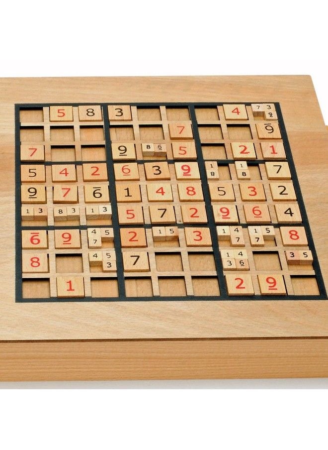 WE Games Wooden Sudoku Puzzle Board Game With Number & Thinking Tiles 11 In  - Image 4