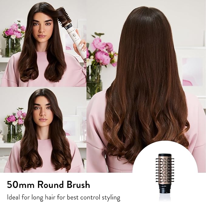 Bellissima 6in1 Hot Air Styler Volumiser Interchangeable Hair Dryer with Ionic Technology Ceramic Keratin Coated Brushes 1000W 2 HeatSpeed Settings AntiFrizz for All Hair Types