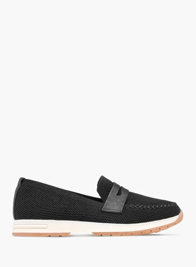 Flora Bella By Shoexpress Women Mesh Slip-On Loafers with Cutout Detail