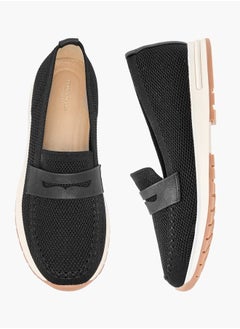 Flora Bella By Shoexpress Women Mesh Slip-On Loafers with Cutout Detail  - Image 1