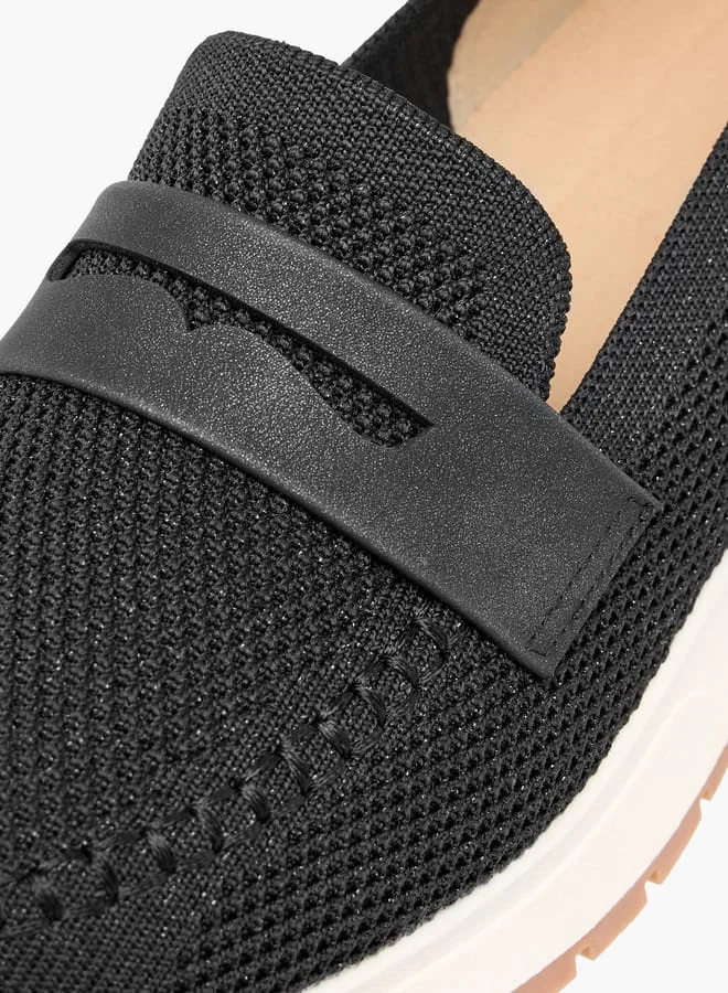 Flora Bella By Shoexpress Women Mesh Slip-On Loafers with Cutout Detail