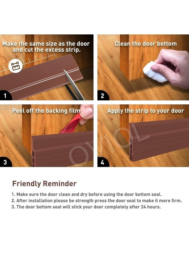 OVIOL Door Bottom Sealing Strip Self-Adhesive Under Door Gap Filler Rubber Ac Door Blocker Door Dust Stopper for Home Door Gap Sealing Strip Cockroach Insect Draft Stopper (1 METRE Pack of 1, Brown) - Image 4