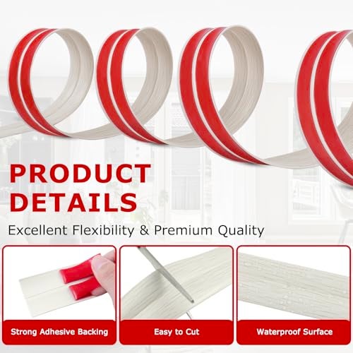 LSGCQ Flexible Wall Corner Protector Moulding Trim Peel and Stick Wall Corner Guards Edge Protector Self Adhesive Molding Trim Strip for Edge Ceiling Beige Wood Grain 16 in x 40 Ft - Image 3