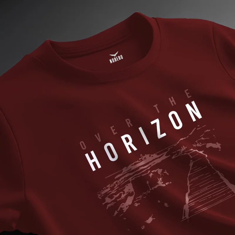 NOBERO Men's Cotton Regular Fit T-Shirt in Maroon