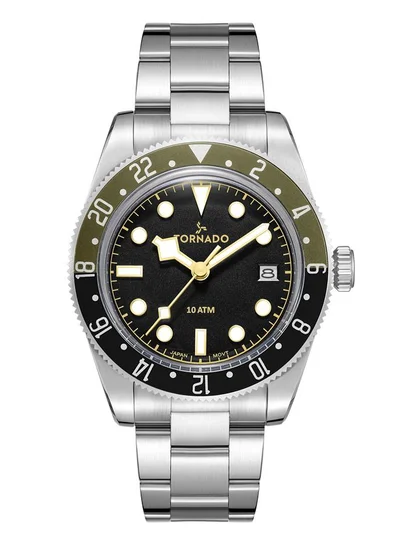 TORNADO Men's Stainless Steel Analog Watch T24006-SBSBH - 40 mm