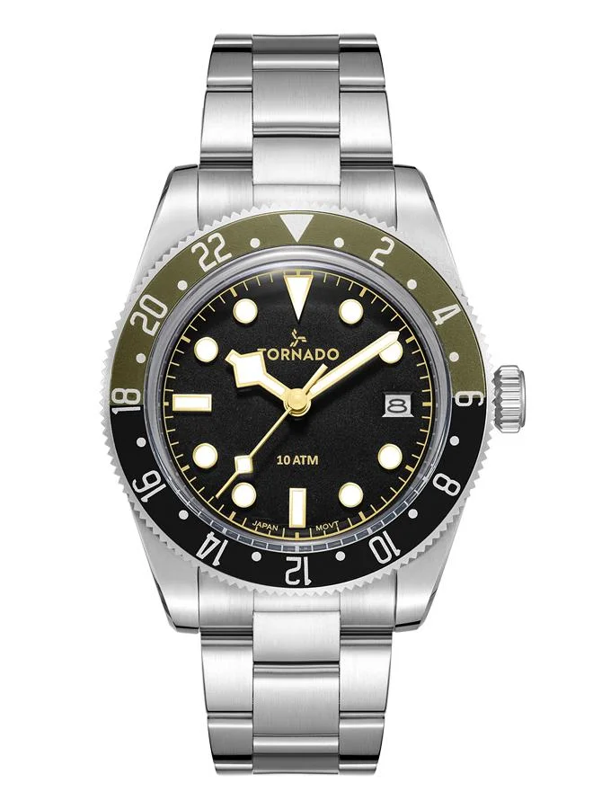 TORNADO Men's Stainless Steel Analog Watch T24006-SBSBH - 40 mm