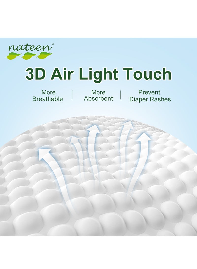 nateen Premium Care Baby Diapers, Size 4 (7-18kg), 128 Count Diapers, Large, Super Absorbent,Breathable Baby Diapers - Image 3