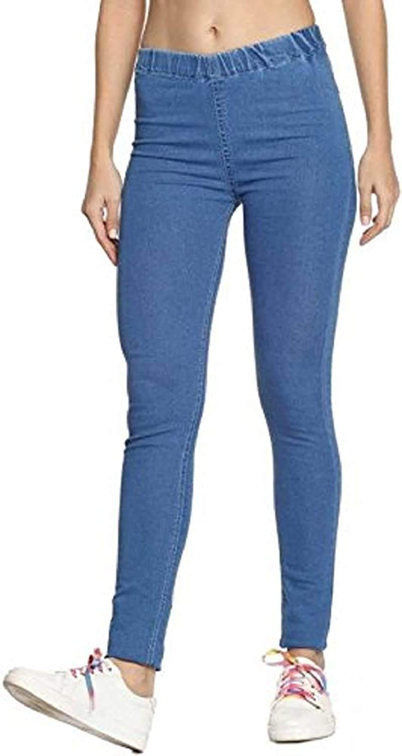 ADBUCKS Women's Loose Fit Mid Rise Jeggings (Jegg_Stoneblue_36_Stone Blue_36) - Image 1