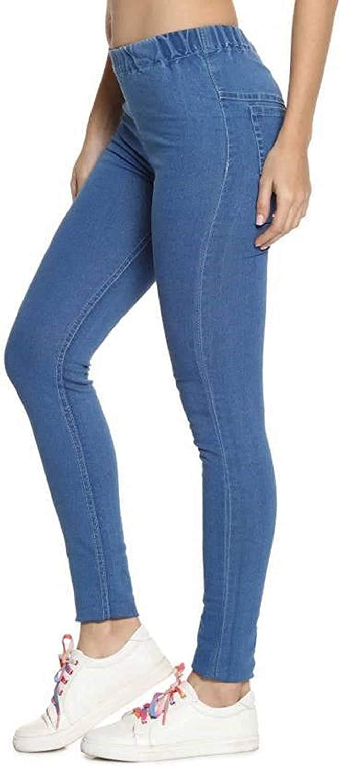 ADBUCKS Women's Loose Fit Mid Rise Jeggings (Jegg_Stoneblue_36_Stone Blue_36) - Image 2