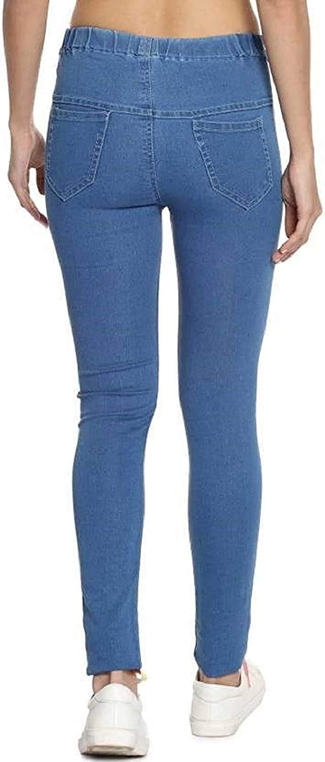 ADBUCKS Women's Loose Fit Mid Rise Jeggings (Jegg_Stoneblue_36_Stone Blue_36) - Image 3