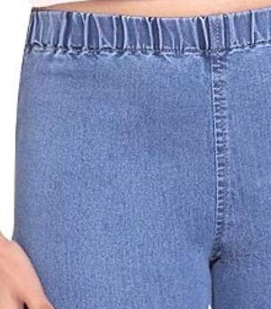 ADBUCKS Women's Loose Fit Mid Rise Jeggings (Jegg_Stoneblue_36_Stone Blue_36) - Image 4