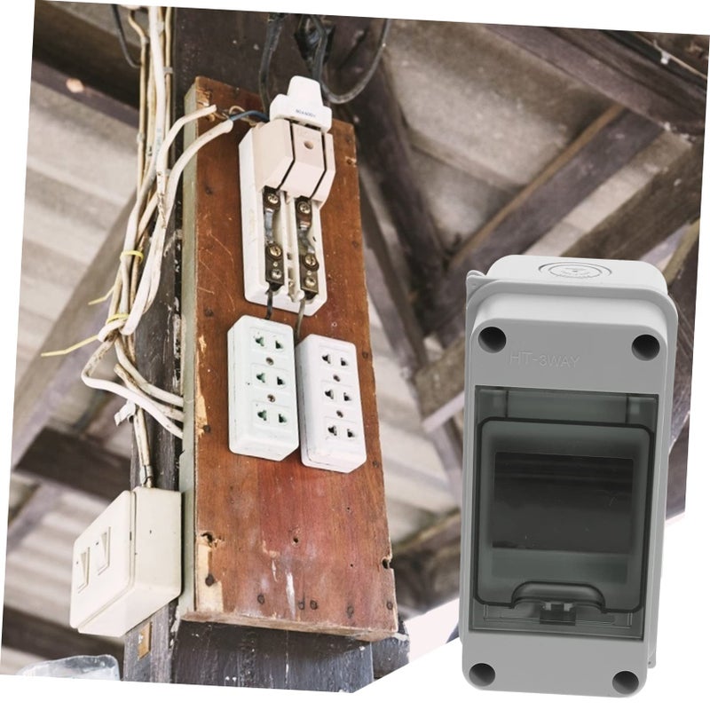 Outdoor Electrical Distribution Box 16X9.5cm White Weatherproof Enclosure - Image 3
