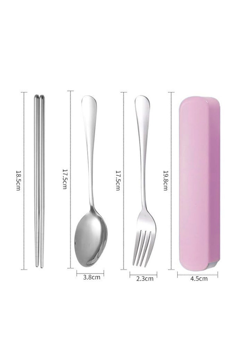 Star Babies Insulated Mini Lunch bag, Sandwich Cutter, fork and spoon set- Pink - Image 2