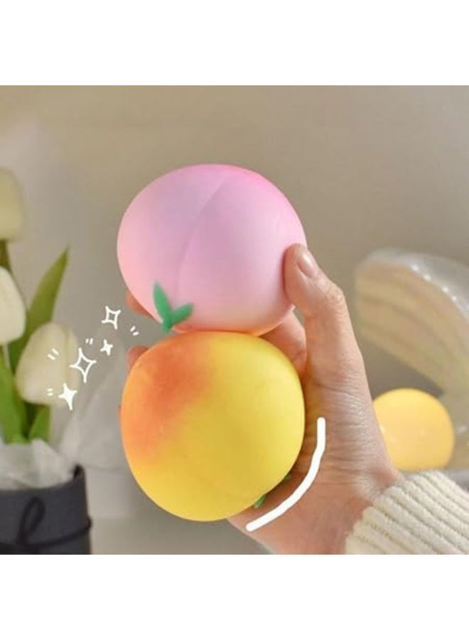 Pink Peach Squeeze Toy, Soft and Flexible - Image 5