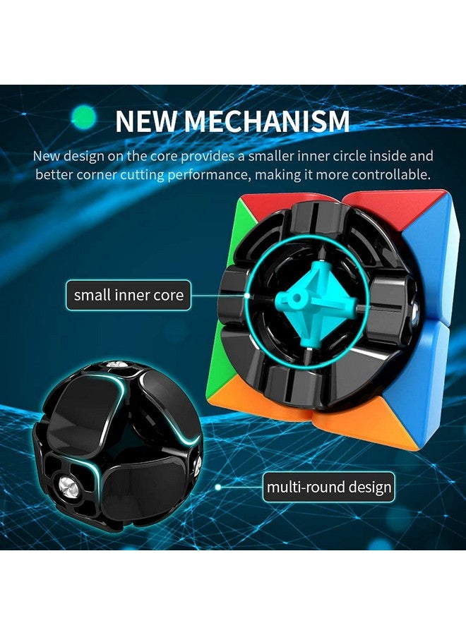 D ETERNAL Cube 2X2 Stickerless Magic Speed Cube 2 * 2 High Speed Stickerless Puzzle Cube Game Toy for Kids & Adults (2x2 Cube) - Image 2