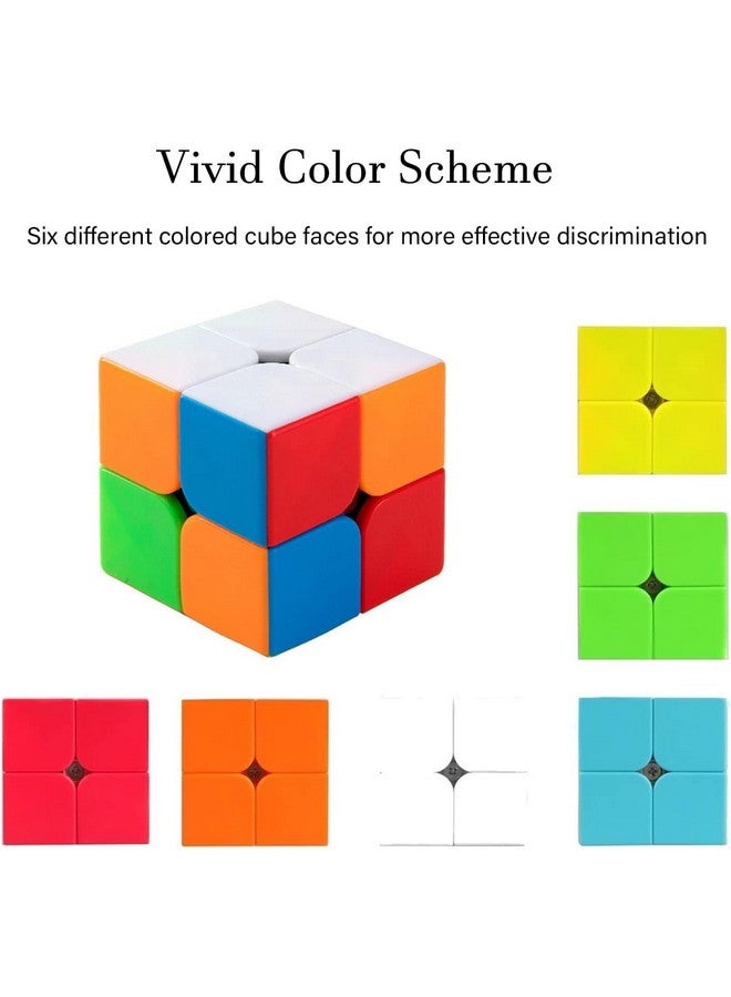 D ETERNAL Cube 2X2 Stickerless Magic Speed Cube 2 * 2 High Speed Stickerless Puzzle Cube Game Toy for Kids & Adults (2x2 Cube) - Image 4