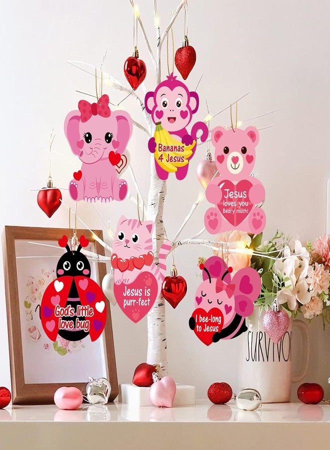 Yewfold 24Pcs Valentine's Day Craft Kit, Valentine's Day Pink DIY Animal Craft Make Your Own 3D Teacher Appreciation Thankful Love Gift Set Home Fun Activities (Animal) - Image 5