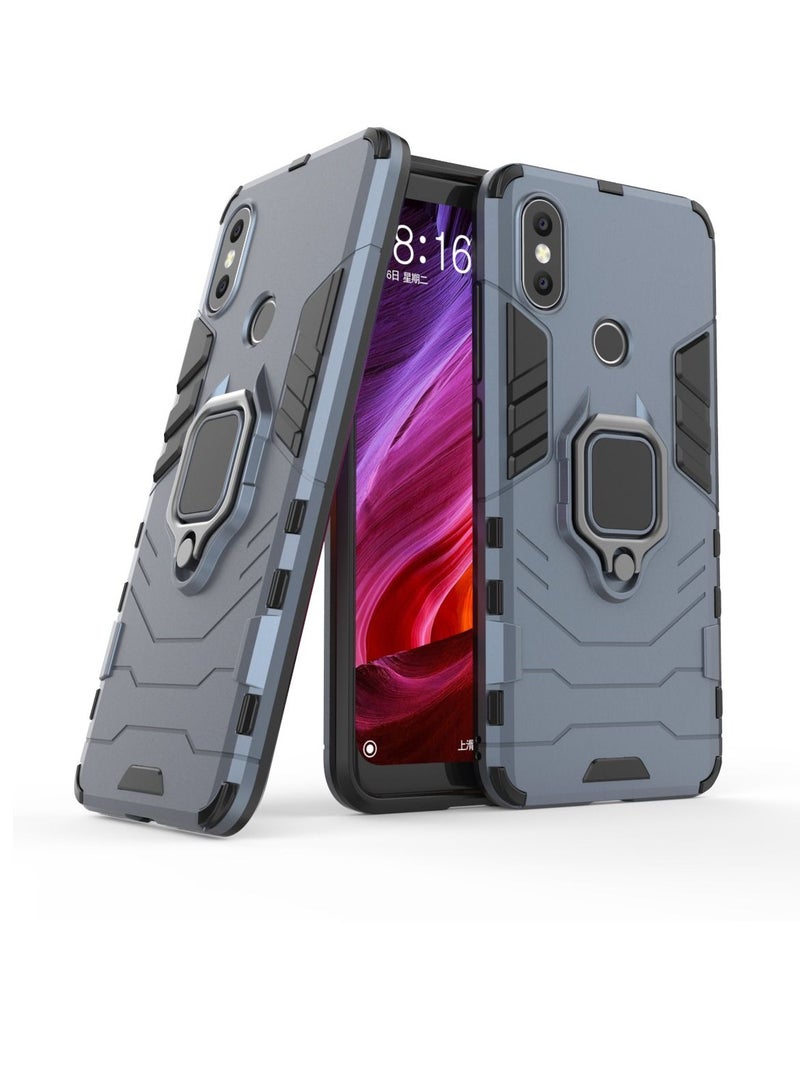 Blue Protective Cover With Ring Bracket For Xiaomi - Image 1