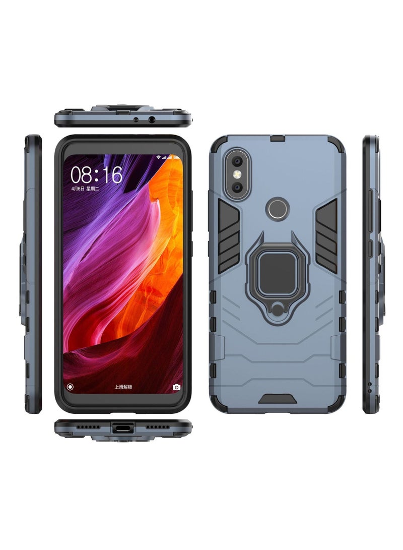 Blue Protective Cover With Ring Bracket For Xiaomi - Image 2