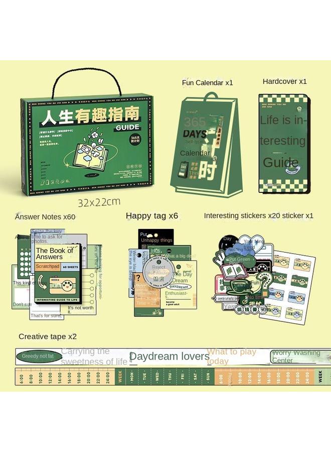 Bluejw 2023 Calendar Hand Account Suit Tape Gift Life Interesting Guide Creative Gift Box Ins Wind Desk Calendar Weidong - Image 1