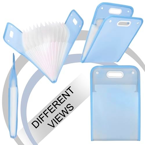 NISUN 13 Pockets Vertical Expanding File Folder Accordion File Folder Organizer for A4 Size Letter Size Paper Document Holder Organizer (Blue-36 x 3X 24 cm) - Image 4
