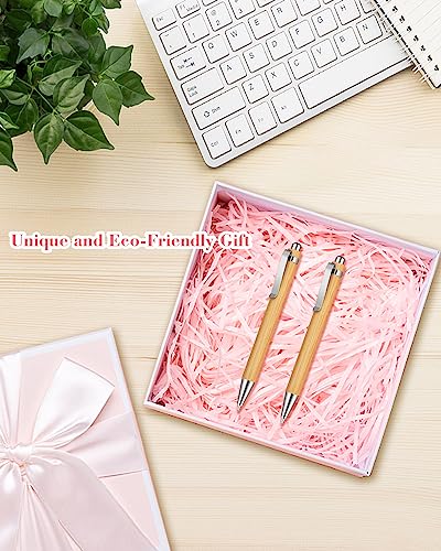 lyforx Bamboo Pens Bulk Wooden Bamboo Pens Engraving Wooden Ballpoint Pen Customizable Gift Pen Bulk 50pcs - Image 4