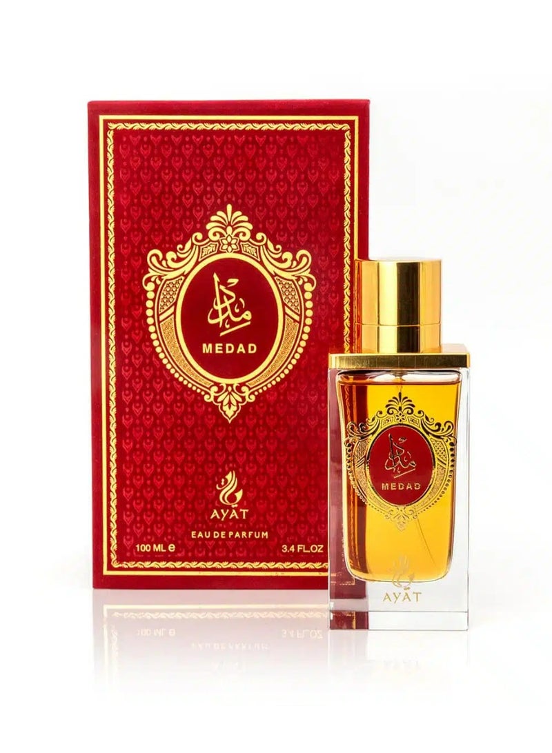 Ayat Perfumes Medad Eau de Parfum 100ml – Oud, Rose & Musk – Long Lasting Unisex Arabian Perfume - Image 2