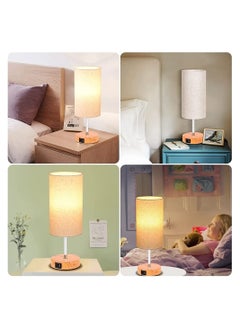 Table Lamp for Bedroom, Wood Nightstand with Fabric Shade, Bedside USB A+C Ports &AC Outlets, 3 Way Dimmable Touch Lamp, Bedroom Lamps Living Room,Home,Office, LED Bulb Included - pzsku/ZA25D764F4AB661600538Z/45/_/1688640776/ef681880-7638-479a-b664-ef3e4afb71ac