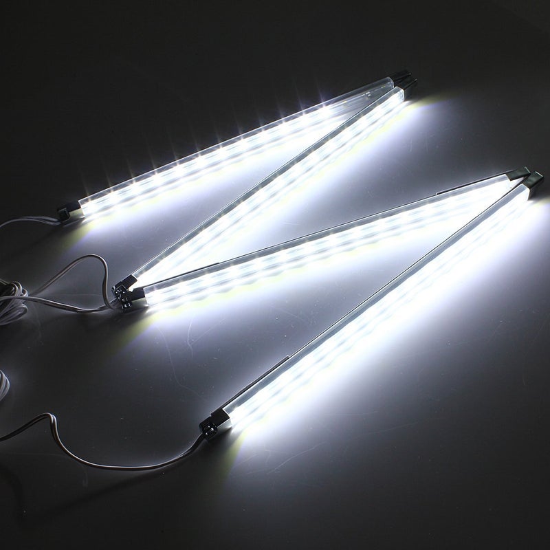 Cefrank LED Display Lights, (4) Strip Light Bars for Display Case Shelf Showcase Bookshelf Kitchen Workbench, Plug-in Under Cabinet Lighting - (6000K, Cool White) - Image 2