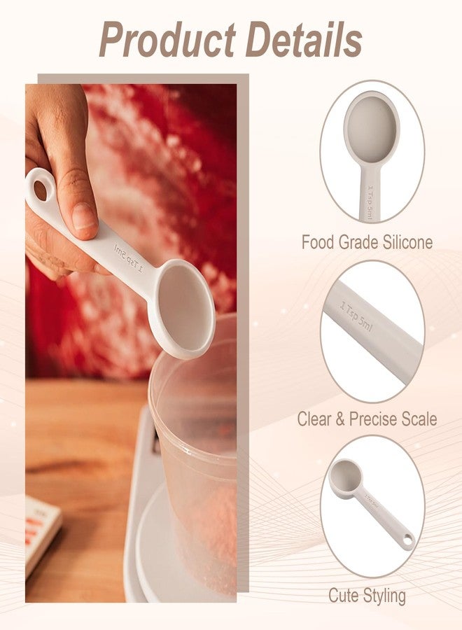 Yuanchu 2 PCS Food Grade Silicone Measuring Spoon, (1/3tbsp, 5 ml) Single Teaspoon Scoop with Hanging Hole Mini Measure for Coffee Baking Cooking - Image 3