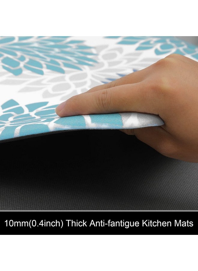 HEBE مجموعة سجادات المطبخ المضادة للتعب HEBE 2 قطعة سجادات مطبخ غير قابلة للانزلاق للسقف سجادات ومفارش مطبخ مريحة ومقاومة للماء لمطبخك، مكتبك المنزلي، حوض الغسيل، الغسيل - Image 3