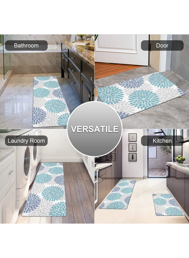 HEBE مجموعة سجادات المطبخ المضادة للتعب HEBE 2 قطعة سجادات مطبخ غير قابلة للانزلاق للسقف سجادات ومفارش مطبخ مريحة ومقاومة للماء لمطبخك، مكتبك المنزلي، حوض الغسيل، الغسيل - Image 2