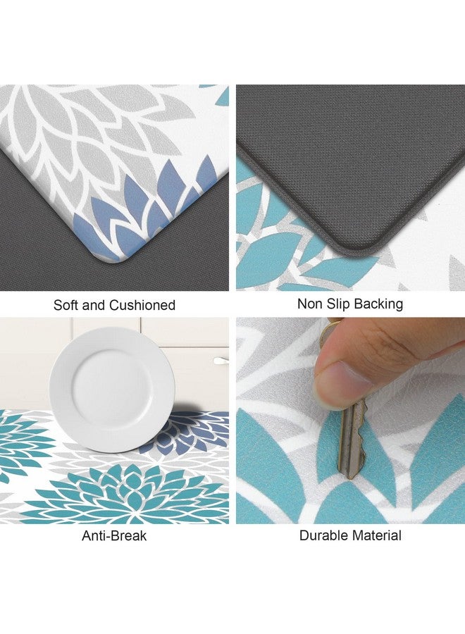 HEBE مجموعة سجادات المطبخ المضادة للتعب HEBE 2 قطعة سجادات مطبخ غير قابلة للانزلاق للسقف سجادات ومفارش مطبخ مريحة ومقاومة للماء لمطبخك، مكتبك المنزلي، حوض الغسيل، الغسيل - Image 4