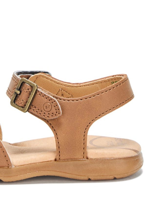 Stride rite صندل سارة ويتني للفتيات، بني، 4 عريض للأطفال الصغار - Image 4
