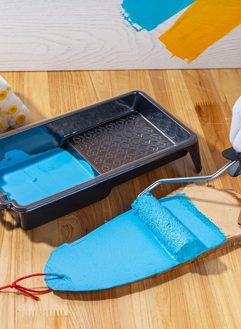 سيوسي Paint Roller 40 Pieces Paint Roller Cover 4 Inch Microfiber Roller Covers Paint Roller 1/2inch Nap Small Paint Roller Covers Mini Paint Rollers for Painting Walls Use with All Paints and Stains - Image 5