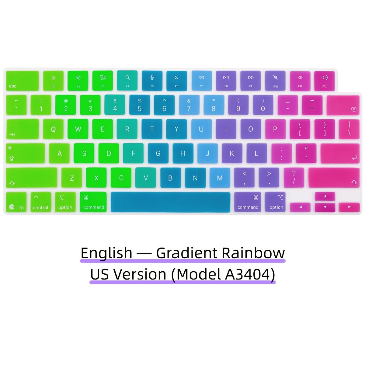 Gradient Pink Keyboard Cover Skin US Layout Compatible With MacBook Neo 13 Inch A18 Pro 2026 Release Model A3404 512GB With Touch ID QWERTY English Anti Scratch Easy Clean Soft Protector Aesthetic Sty