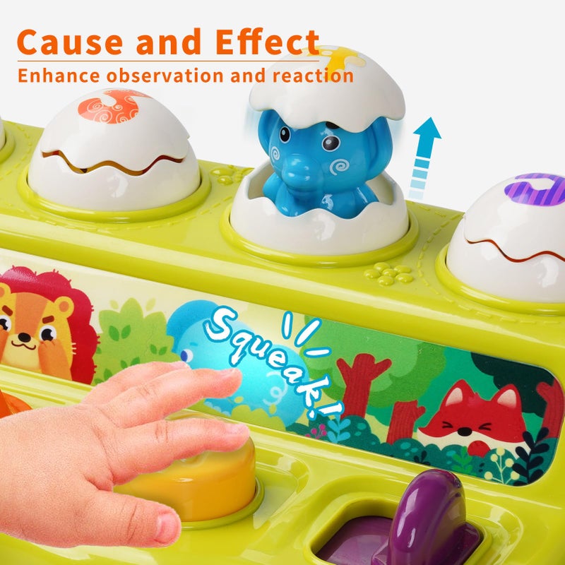  FS FS Toddler Pop Up Toy with Music and Light, Cause and Effect Toys for 6 9 12 18 Month Old Baby, Early Learning Educational Toys for 1 2 Year Old Boy and Girls Gifts - Image 2