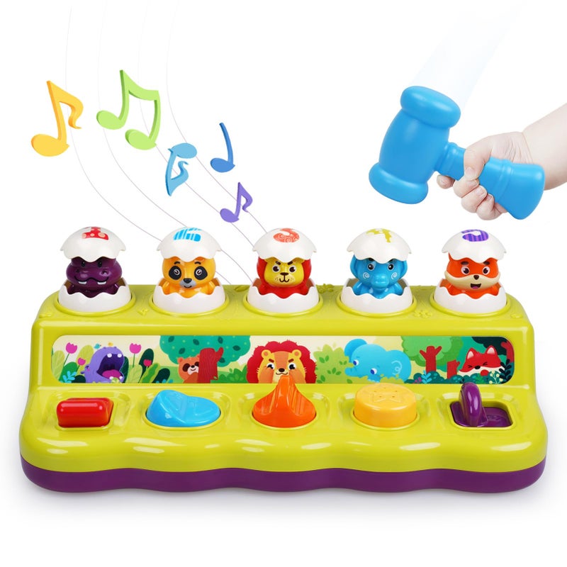  FS FS Toddler Pop Up Toy with Music and Light, Cause and Effect Toys for 6 9 12 18 Month Old Baby, Early Learning Educational Toys for 1 2 Year Old Boy and Girls Gifts - Image 1