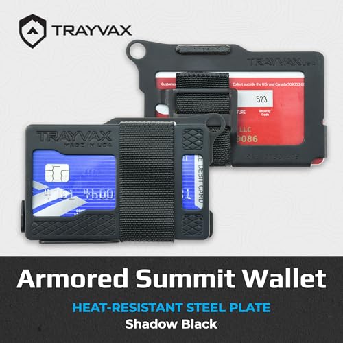 Trayvax Armored Summit Wallet, RFID Front Pocket Metal Credit Card Holder with Money Clip, Slim Minimalist Wallet for Men and Women, Shadow Black - Image 2