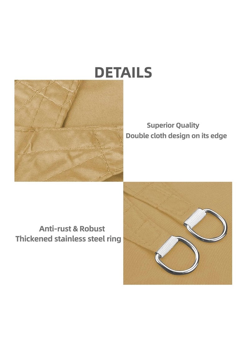 Claro Sunnylaxx 3 x 4 m Rectangular Sun Shade Sail, Sand Awnings, Outdoor Terrace UV Protection for Pergola, Garden, and Terraces. - Image 3
