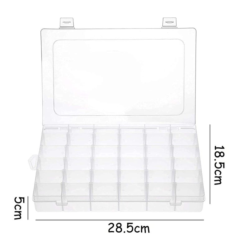 HEYOL HEYOL 36 Compartment Plastic Storage containers Organizer Box for Bead Box Tackle Boxes Jewelry Pills Tools Kit Earring Organiser Storage Box Transparent  - Image 2