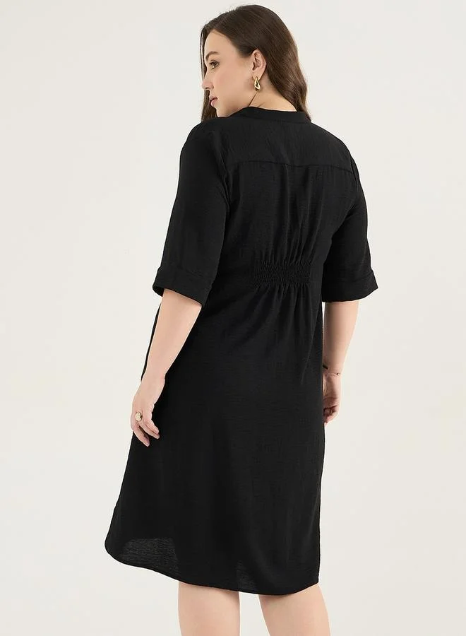 Femmella Classic Black Tunic Dress