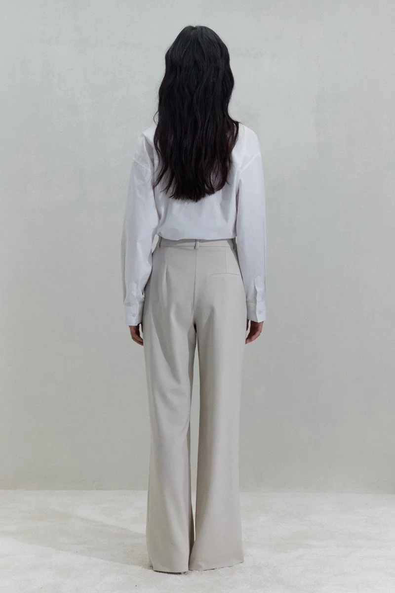 سود كوليكشن Cream Janet Wide Leg Trousers