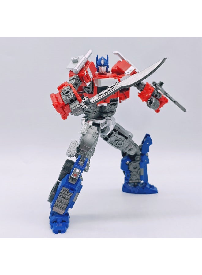 Hundred Micro Change Seven Column TW-1030B Simple Matching Version Change 7 Optimus Prime Car Deformation Robot Model Male Toy Hand-held-color:Dark Turns Into Seven Columns [simple Version]