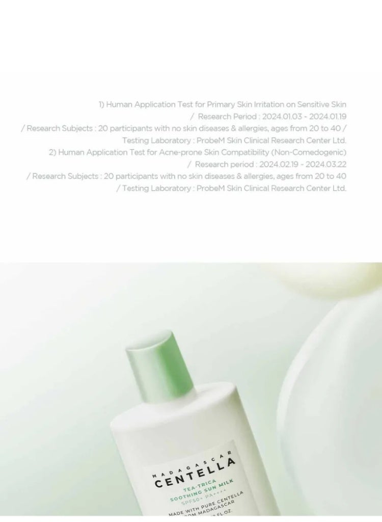 SKIN1004 Madagascar Centella Tea-Trica Soothing Sun Milk SPF50+ for UV protection 50ml - Image 2