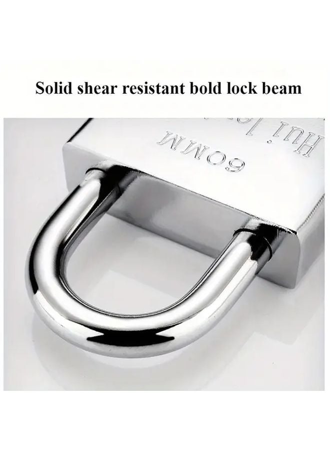 Long Beam 48MM Alloy Steel Padlock Waterproof Rust Resistant with 4 Keys - Image 2