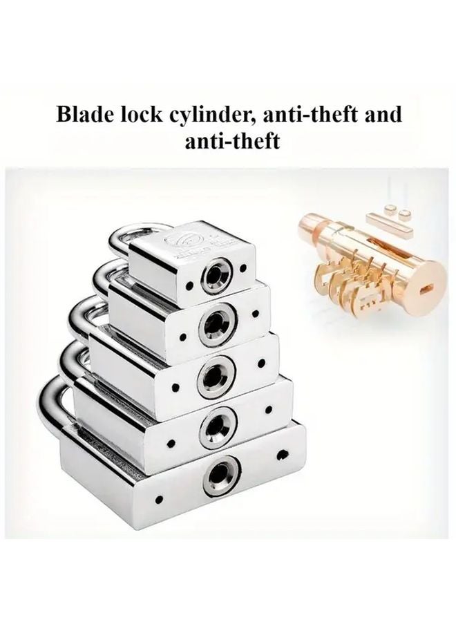 Long Beam 48MM Alloy Steel Padlock Waterproof Rust Resistant with 4 Keys - Image 3