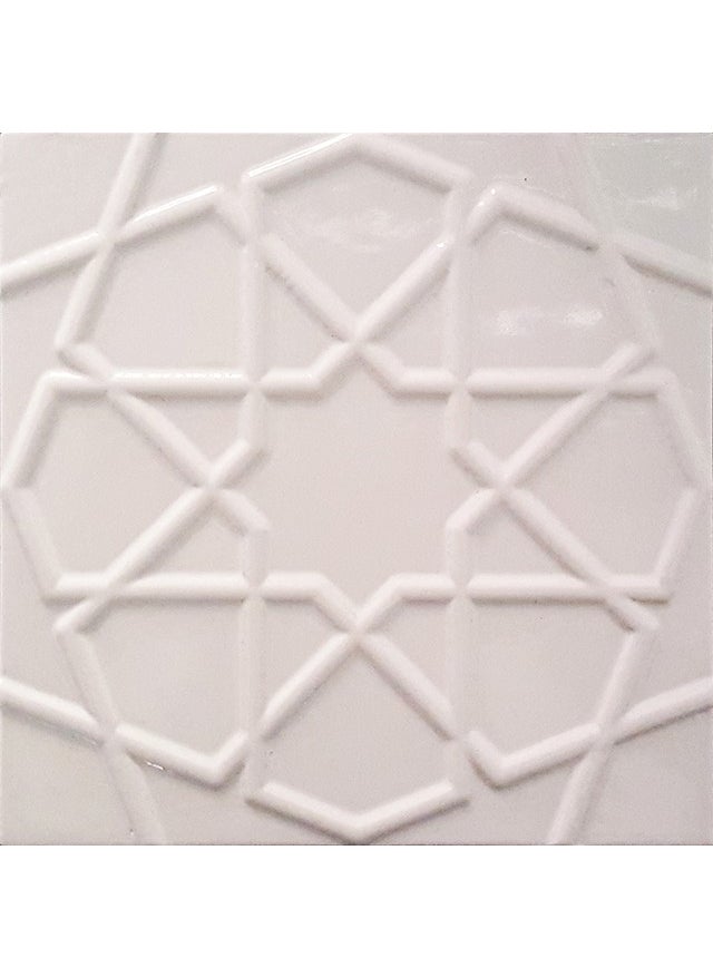 Armada Tile 20x20 Cm Relief White Seljuk Star Pattern Tile - pzsku/ZA25DFA7B5DB9F20CCBA3Z/45/_/1730513862/4405cb15-d1e7-4d7a-8786-a27b7339462b