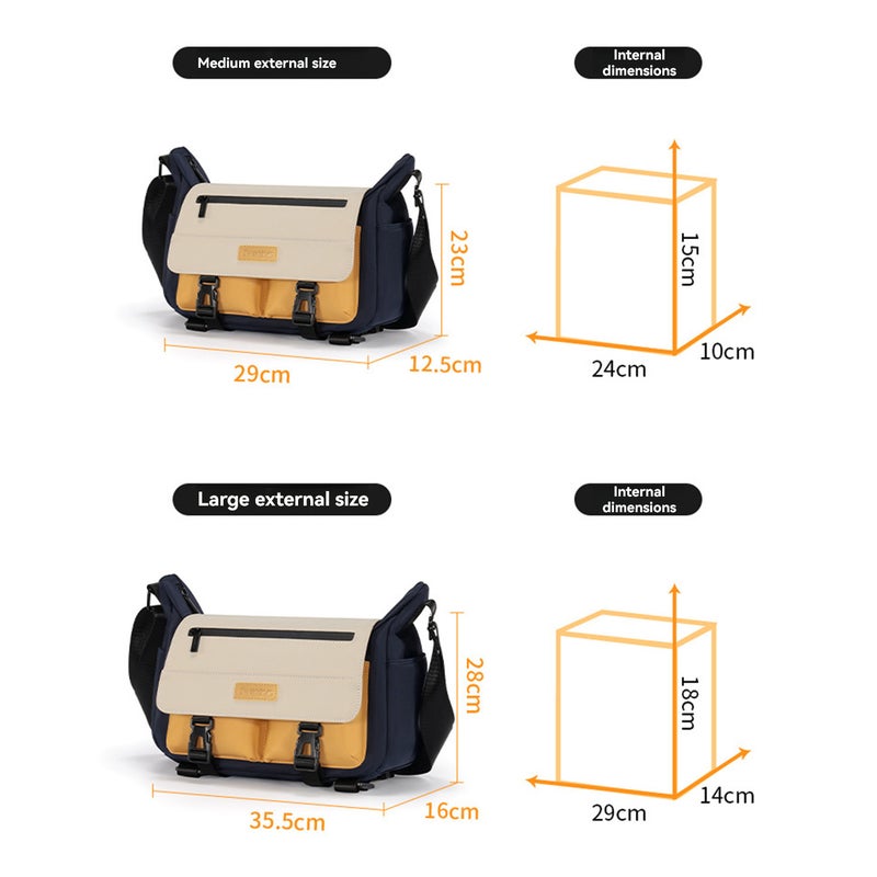 CWATCUN D191 Single-Shoulder Camera Bag Waterproof Crossbody Mirrorless/DSLR Camera Messenger Bag Multi-Functional Storage Bag size M - Image 2